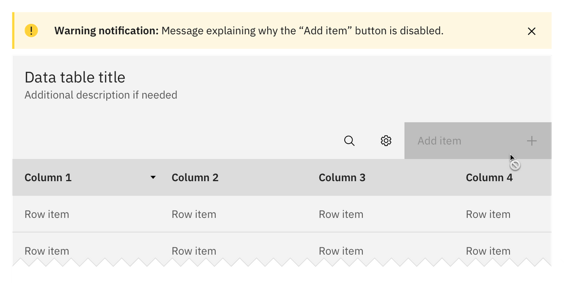Additional warning with default disabled example Additional warning with default disabled example