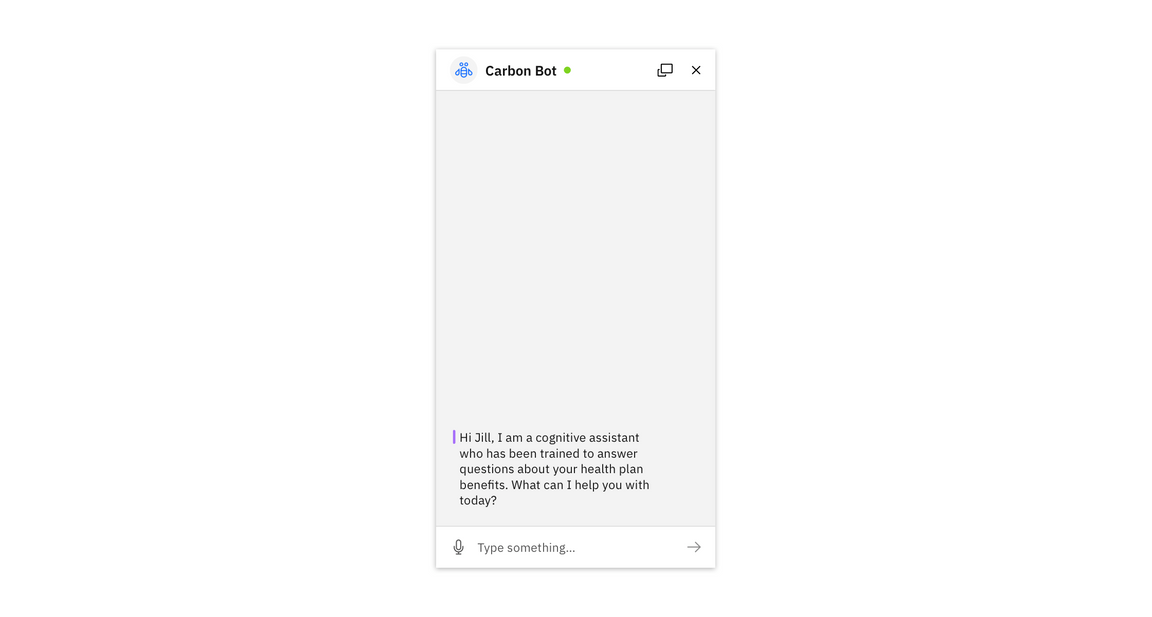 Chatbot greeting Chatbot greeting